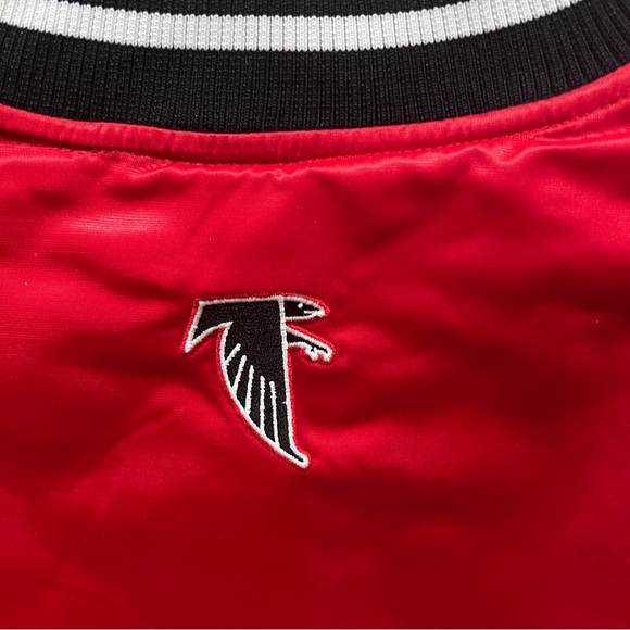 Atlanta Falcons Reebok Red Satin Men’s Bomber Jacket Size 2XL - Picture 4 of 8